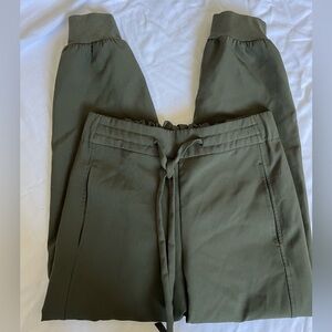 Prologue Olive Drawstring Tapered Jogger Trousers